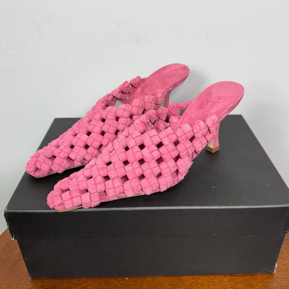 New A.W.A.K.E Mode Regina Weaved Mule in Pink Suede Women's Size EU 39 - Picture 4 of 12